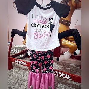 Barbie 2 piece set. 12 months